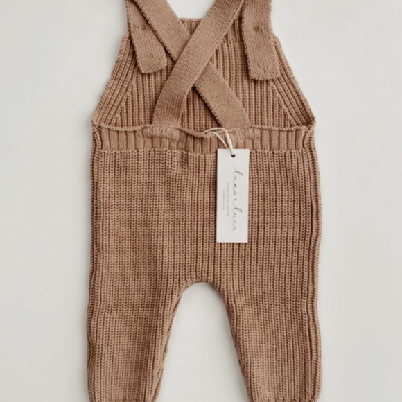NWT Luna + Luca Chunky Knit Overalls 0-3 months - Picture 5 of 10